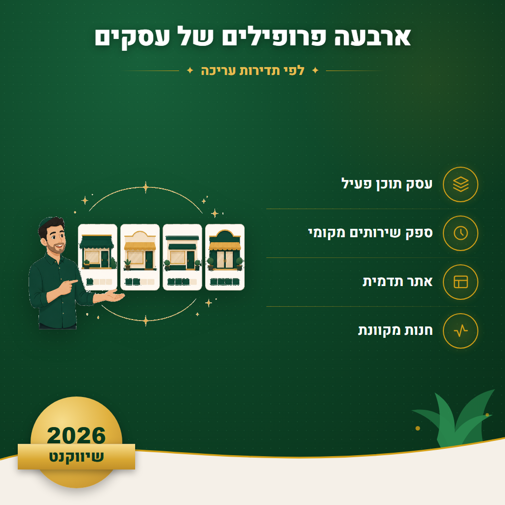 ארבעה פרופילים של עסקים - לפי תדירות עריכה | שיווקנט