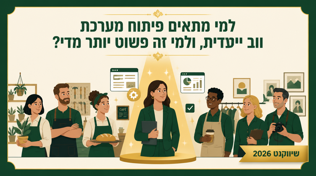למי מתאים פיתוח מערכת ווב ייעודית, ולמי זה פשוט יותר מדי? - שיווקנט